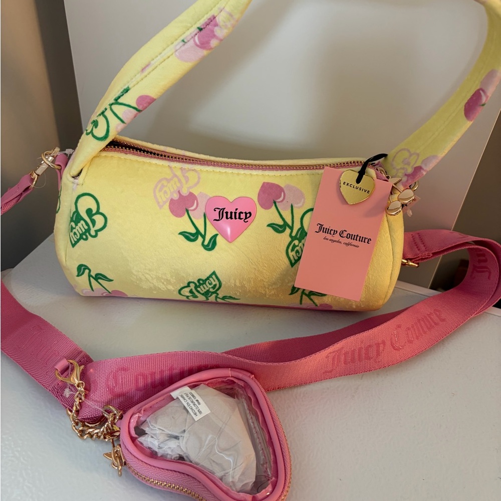 NEW JUICY COUTURE RETRO CHERRY SHOULDER BAG